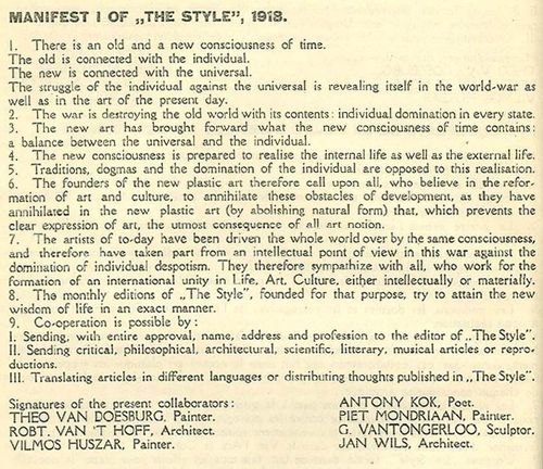 Manifest_I, De_Stijl, 1918
